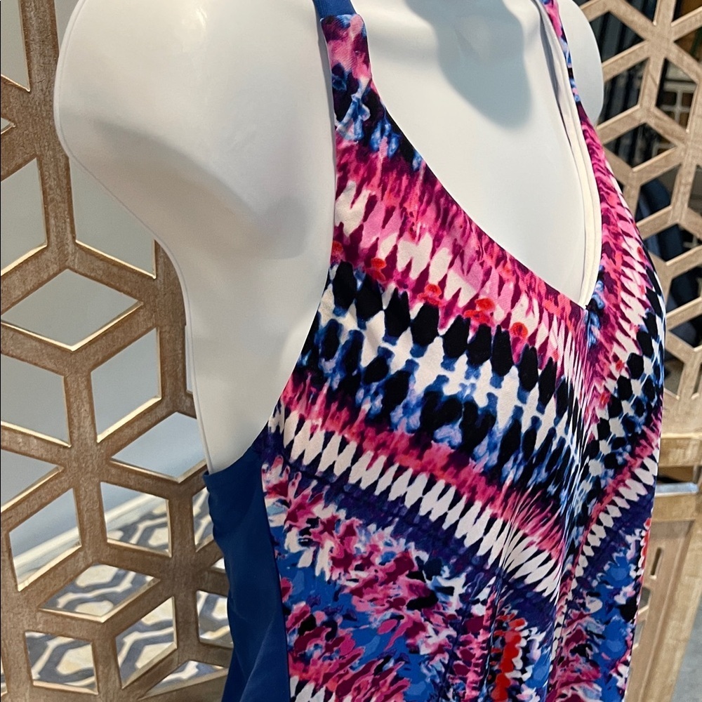 Aqua Green Coloeful Swim Top - Picture 4 of 10